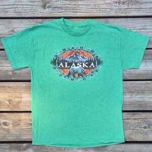 Green Alaska Graphic T-Shirt